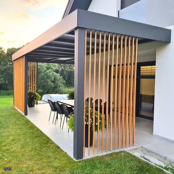 Décoration de salle à manger sur une terrasse