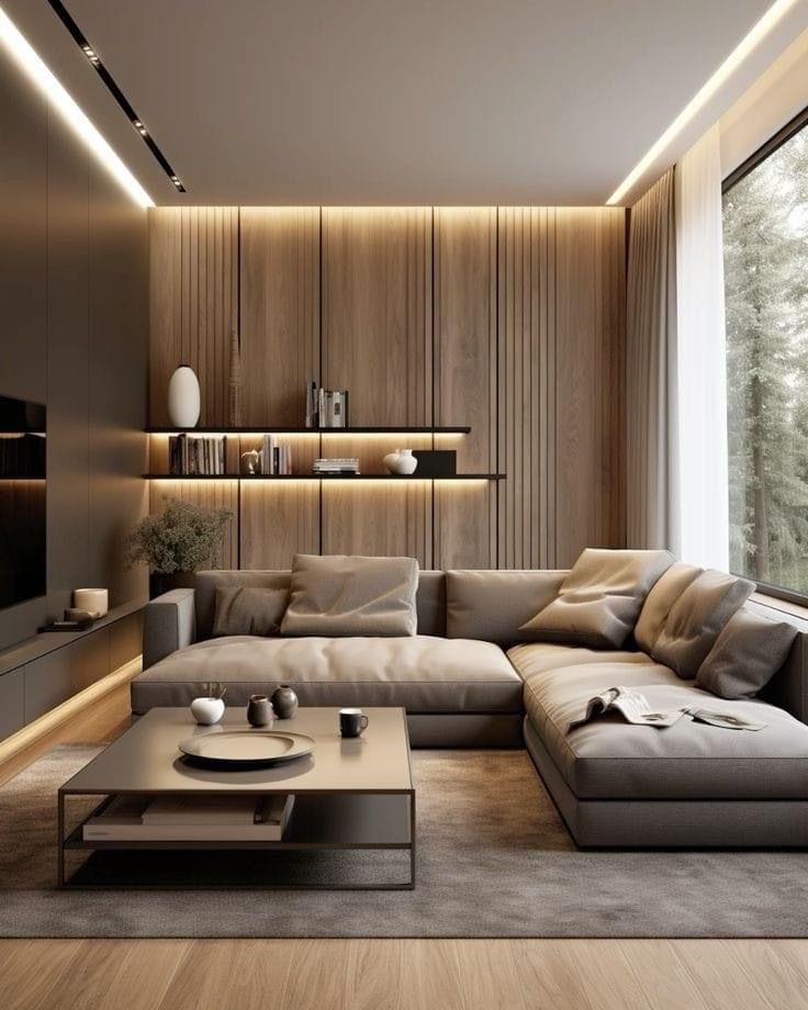 Revêtement mural dans un séjour