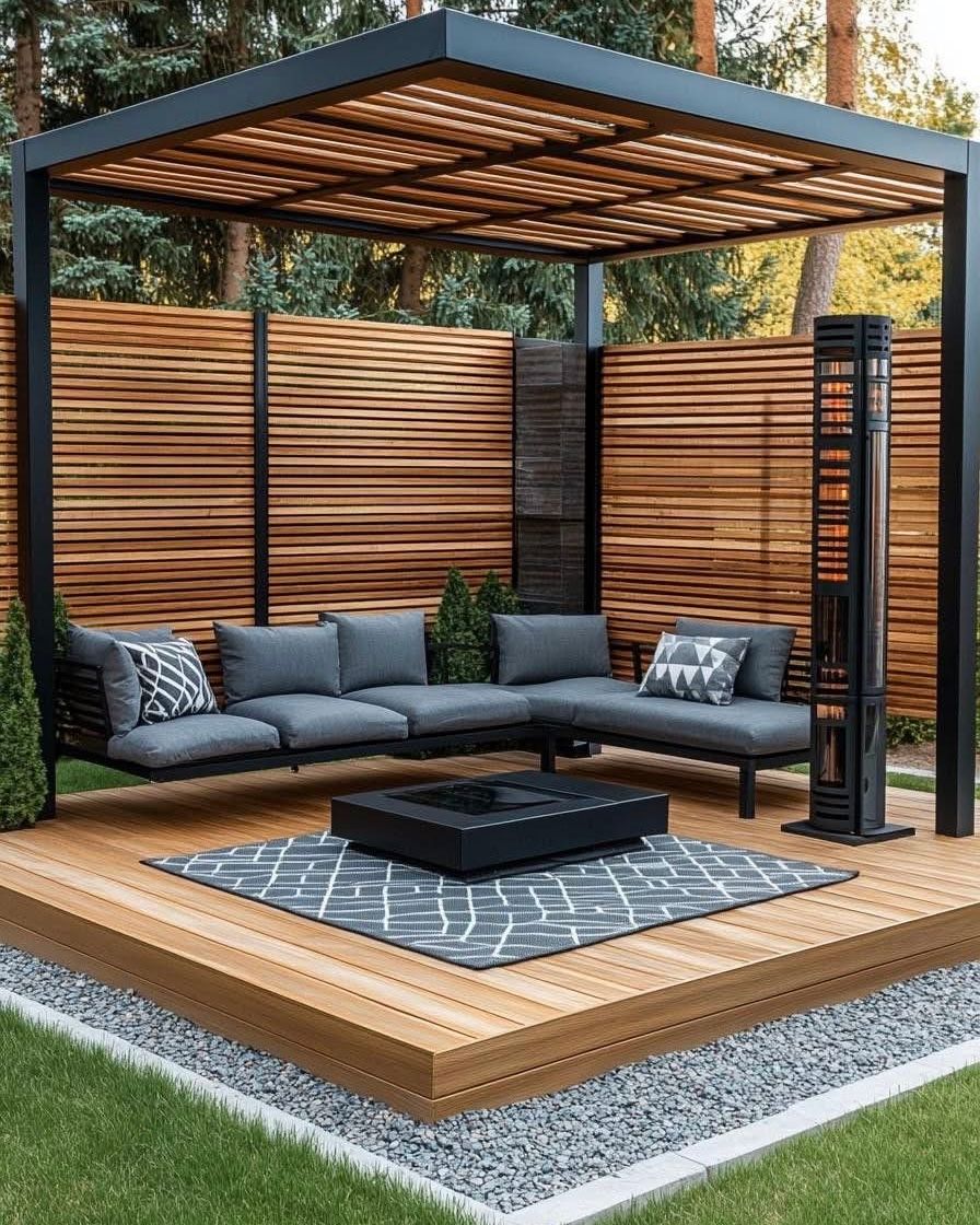 Décoration d'un salon extérieur