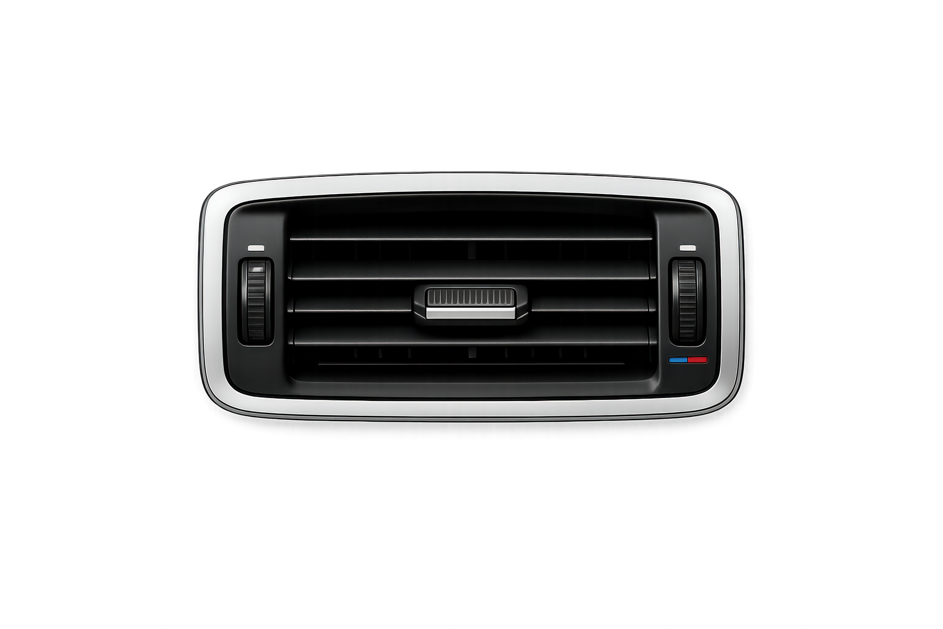 Grille d'aération automobile rectangulaire.