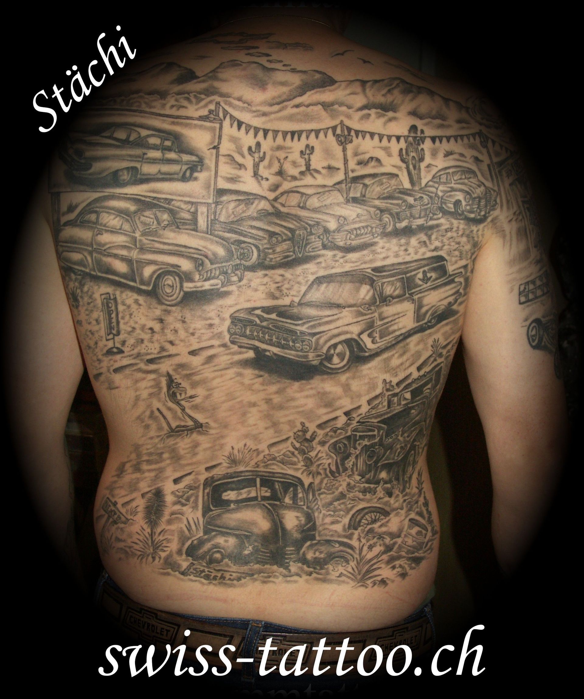 Tattoo Cover Up Rücken Schweiz Stächi