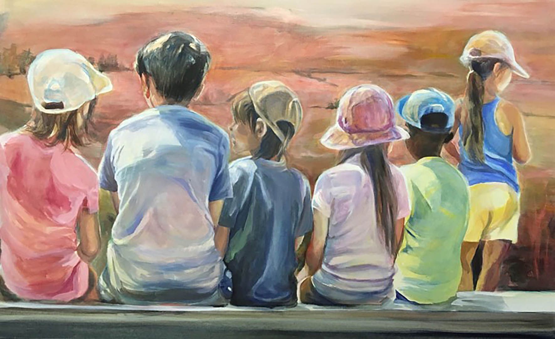 Pink Sky, 95 x 150 cm, 2020, Öl auf Leinwand