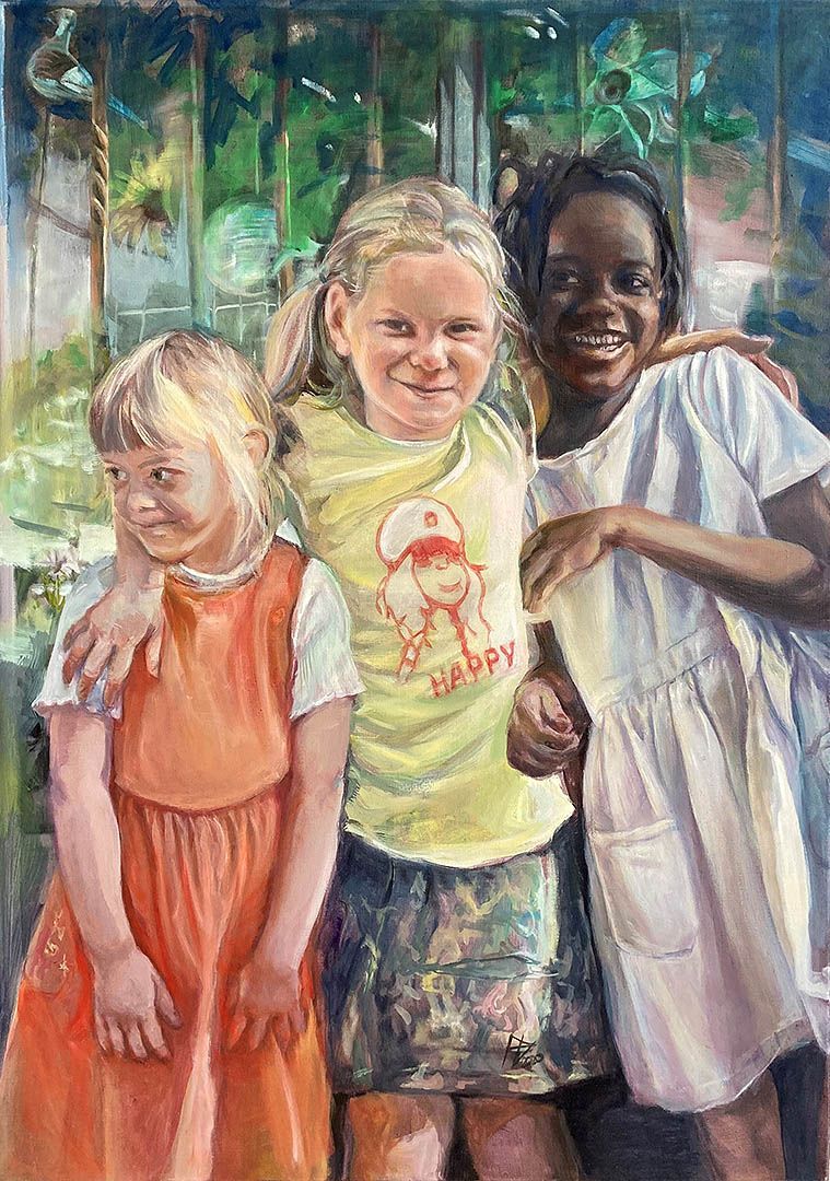 Happy, 120 x 85 cm, 2020, Öl auf Leinwand