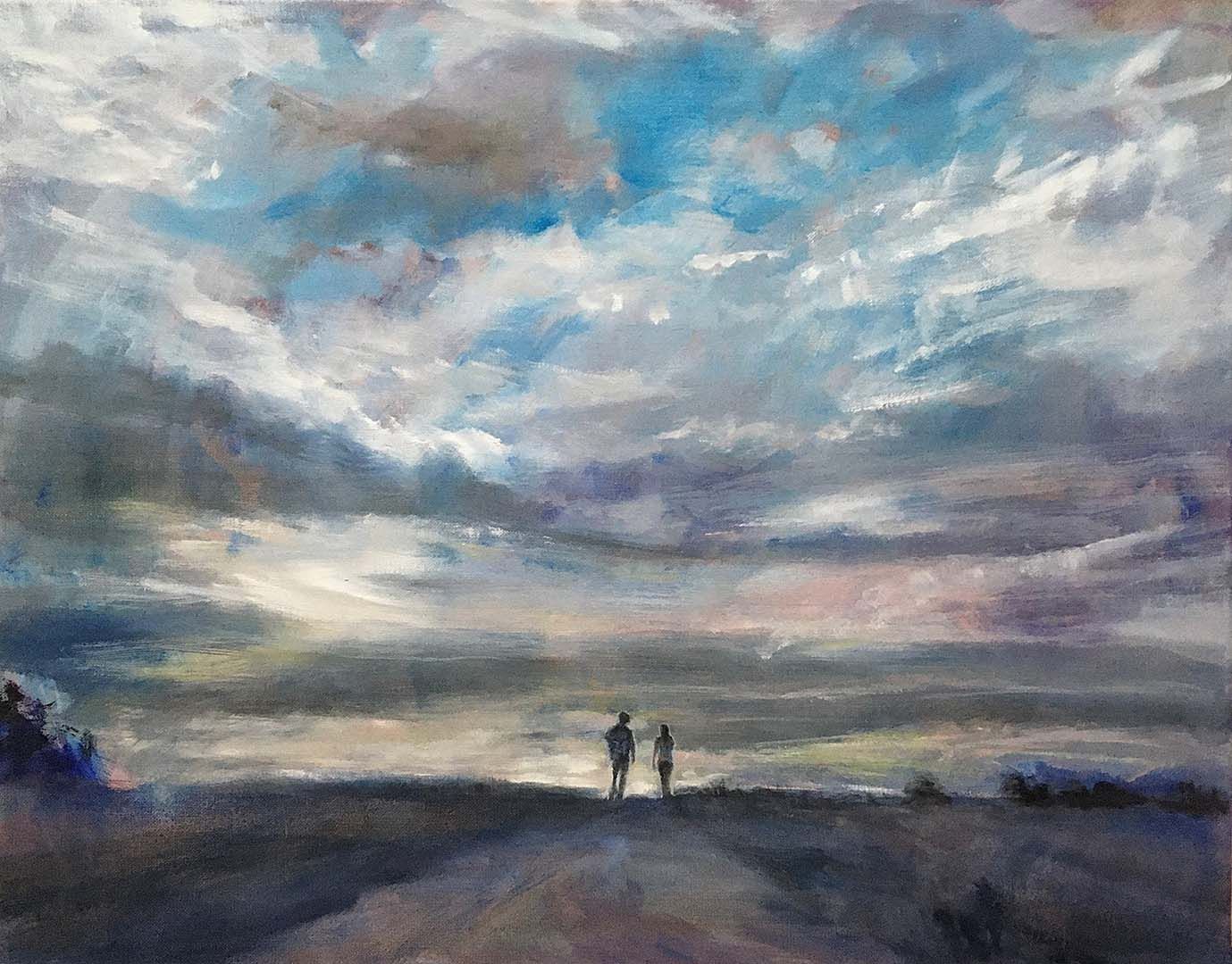 Himmelspanorama, 55  x  70 cm, 2022