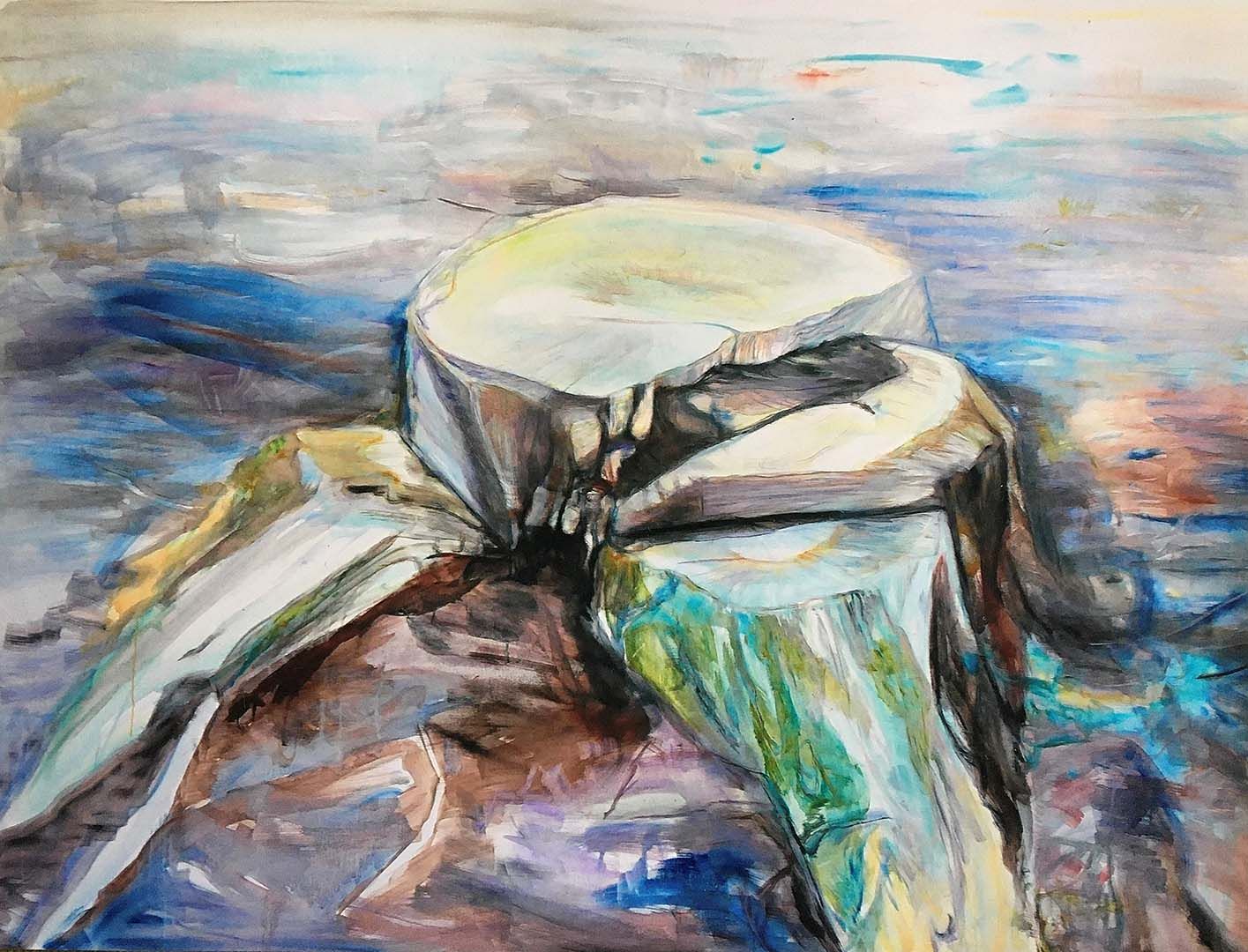 Baum im Hambacher Forst, 165  x  210 cm, 2017