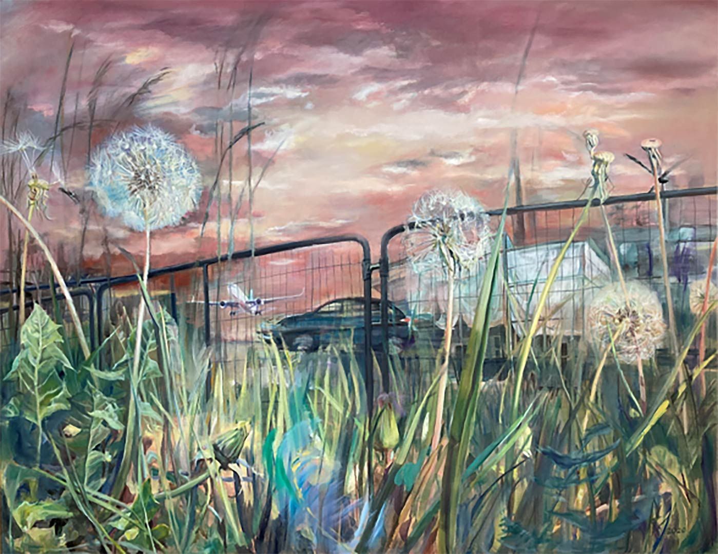 Wiesenrand bei Abenddämmerung, 165  x  210 cm, 2020