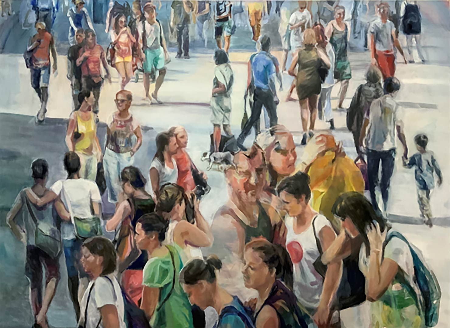 Am Wiener Graben, 110 x 150 cm, 2015, Öl auf Leinwand