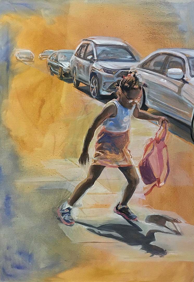 Schattenspiel, 120 x 85 cm, 2023, Öl auf Leinwand