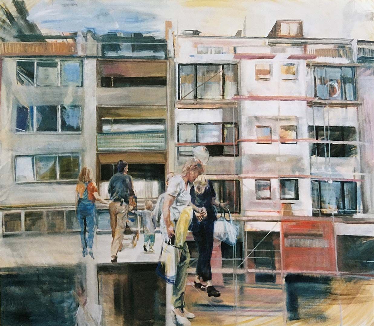 Shopping, 130 x 150 cm, 1999, Öl auf Leinwand