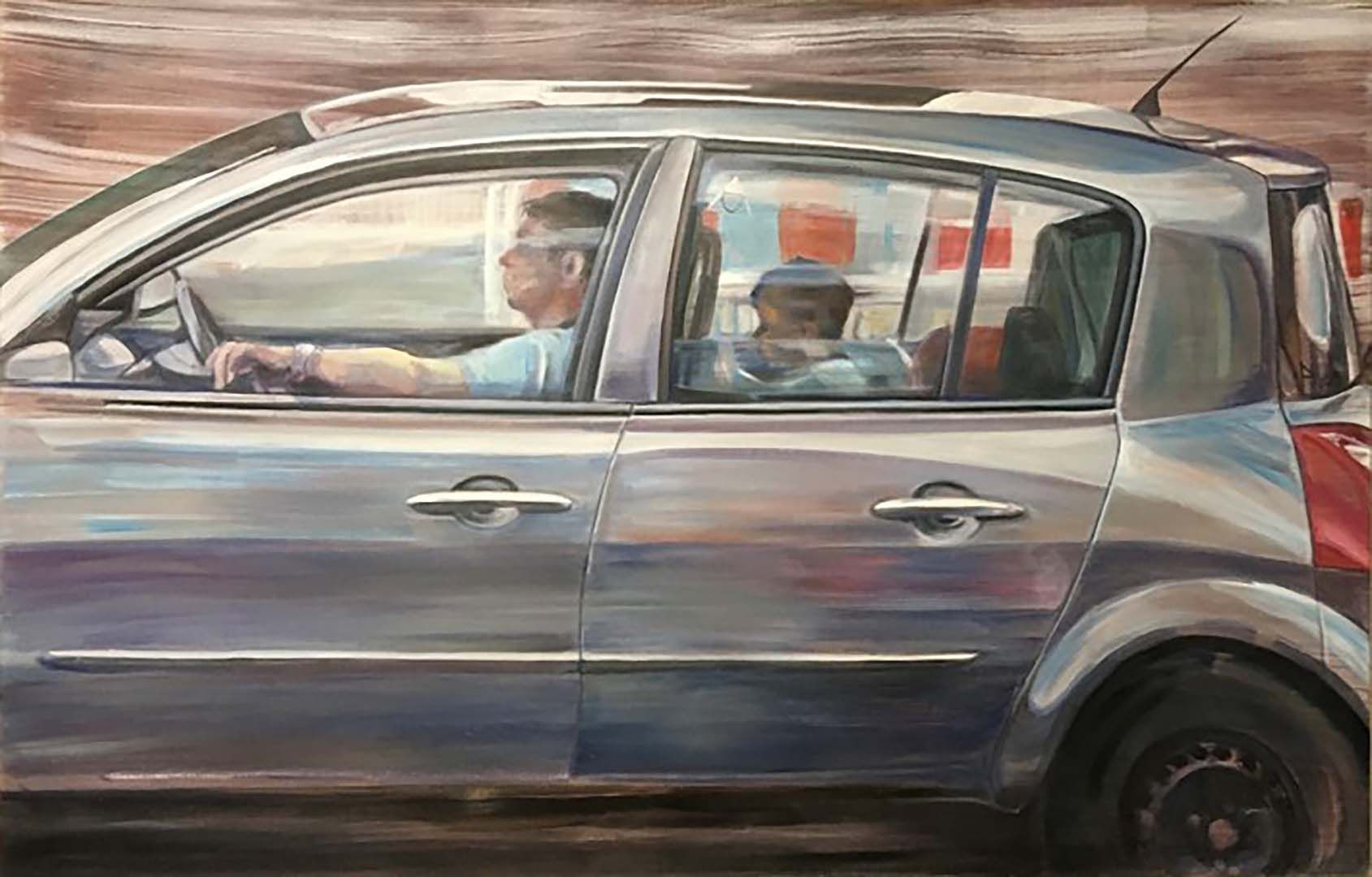 Vater und Sohn, 110 x 170 cm, 2015, Öl auf Leinwand