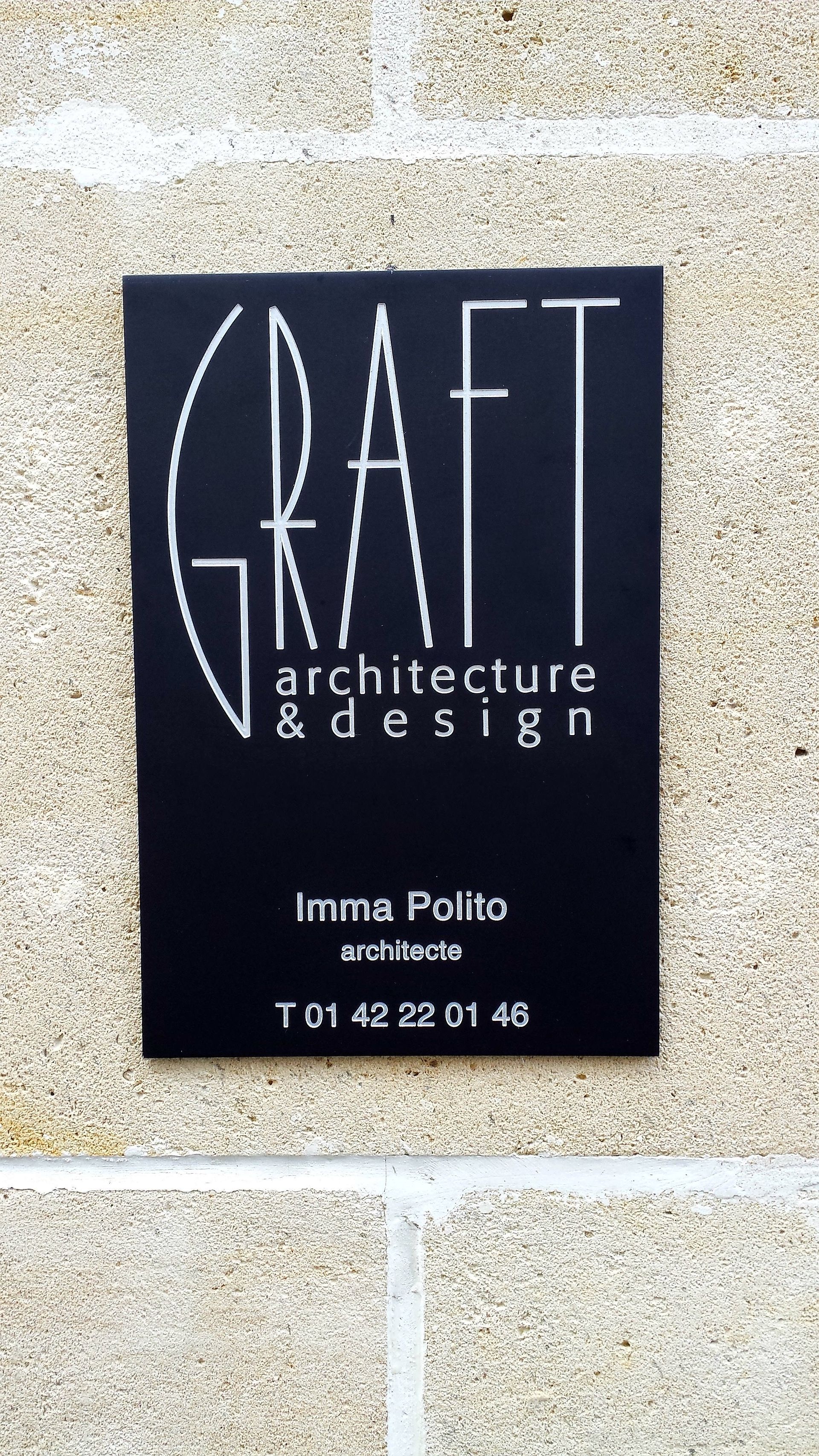 Plaque professionnelle d'un architecte