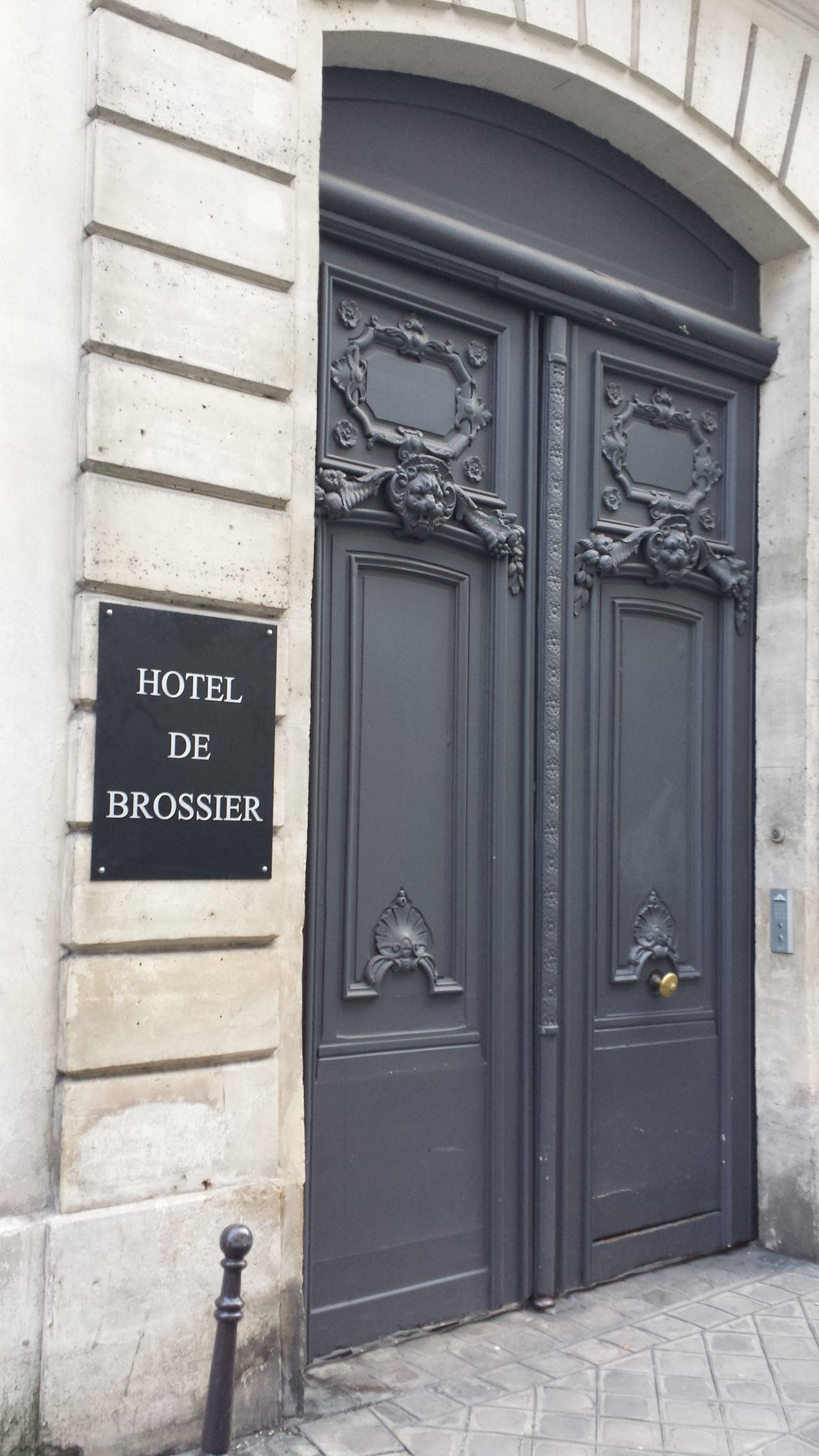 Plaque professionnelle ''Hotel de Brossier''