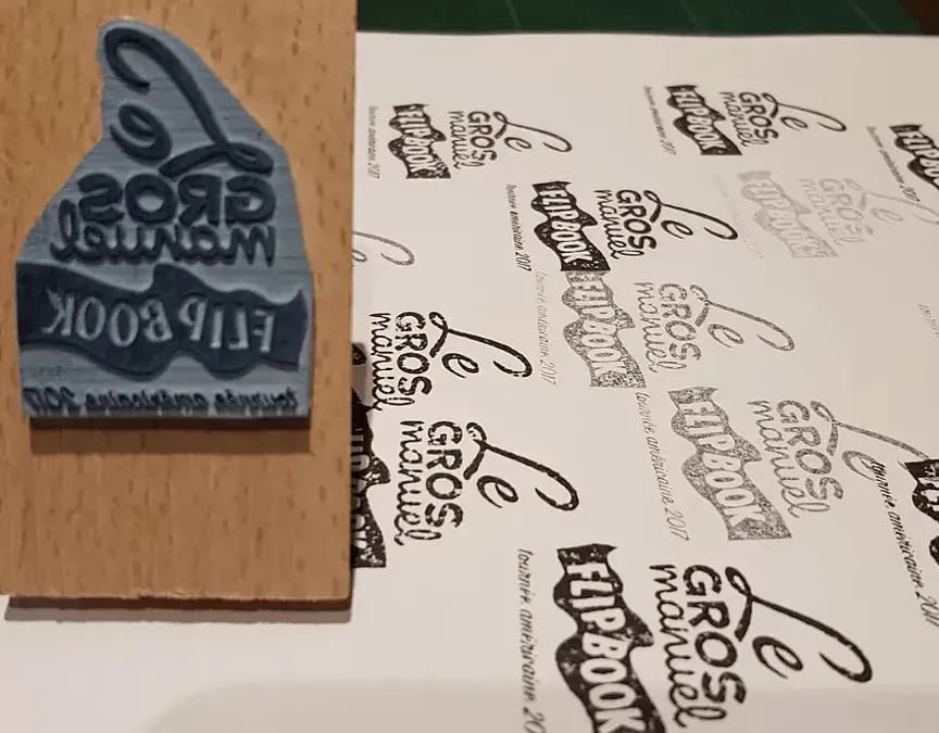 Photo d'un tampon ''flip book''