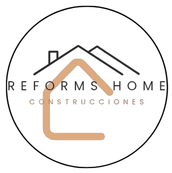 Un logotipo para reformas de construcciones de viviendas muestra una casa con una chimenea en el techo.