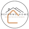Un logotipo para reformas de construcciones de viviendas muestra una casa con una chimenea en el techo.