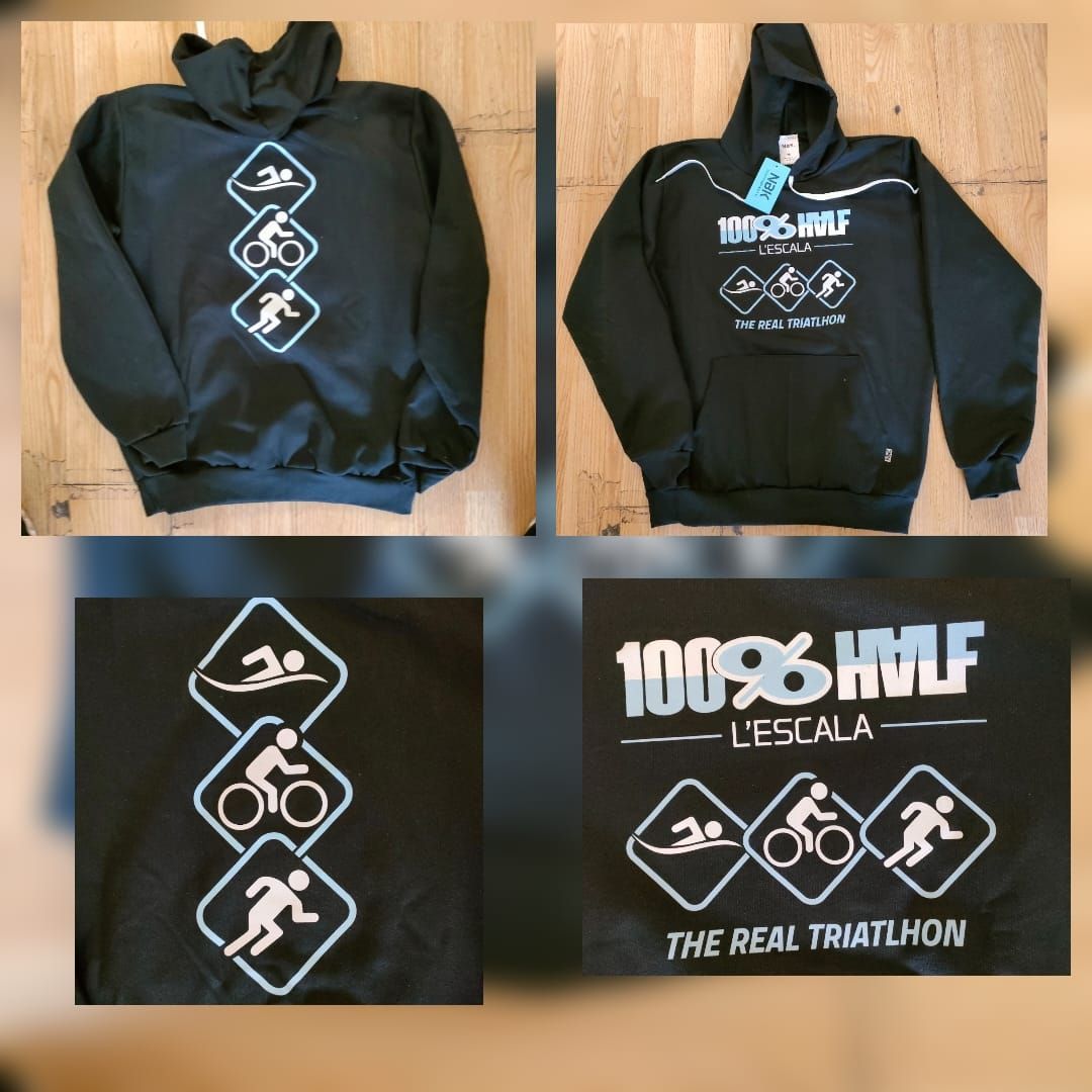 Una sudadera negra con capucha que dice