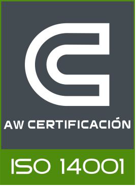 A logo for aw certificacion iso 14001