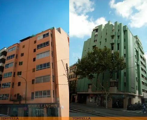Un edificio que tiene la palabra tortilla