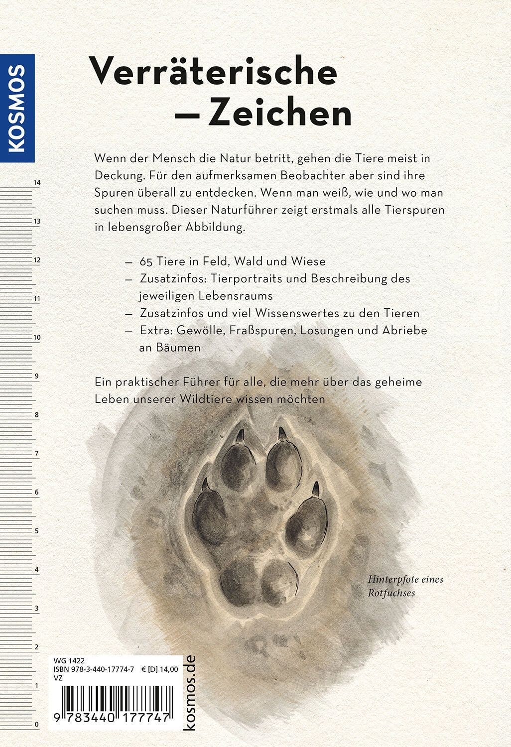 Buch: Tierspuren Lebensgross / Kosmos - Verlag