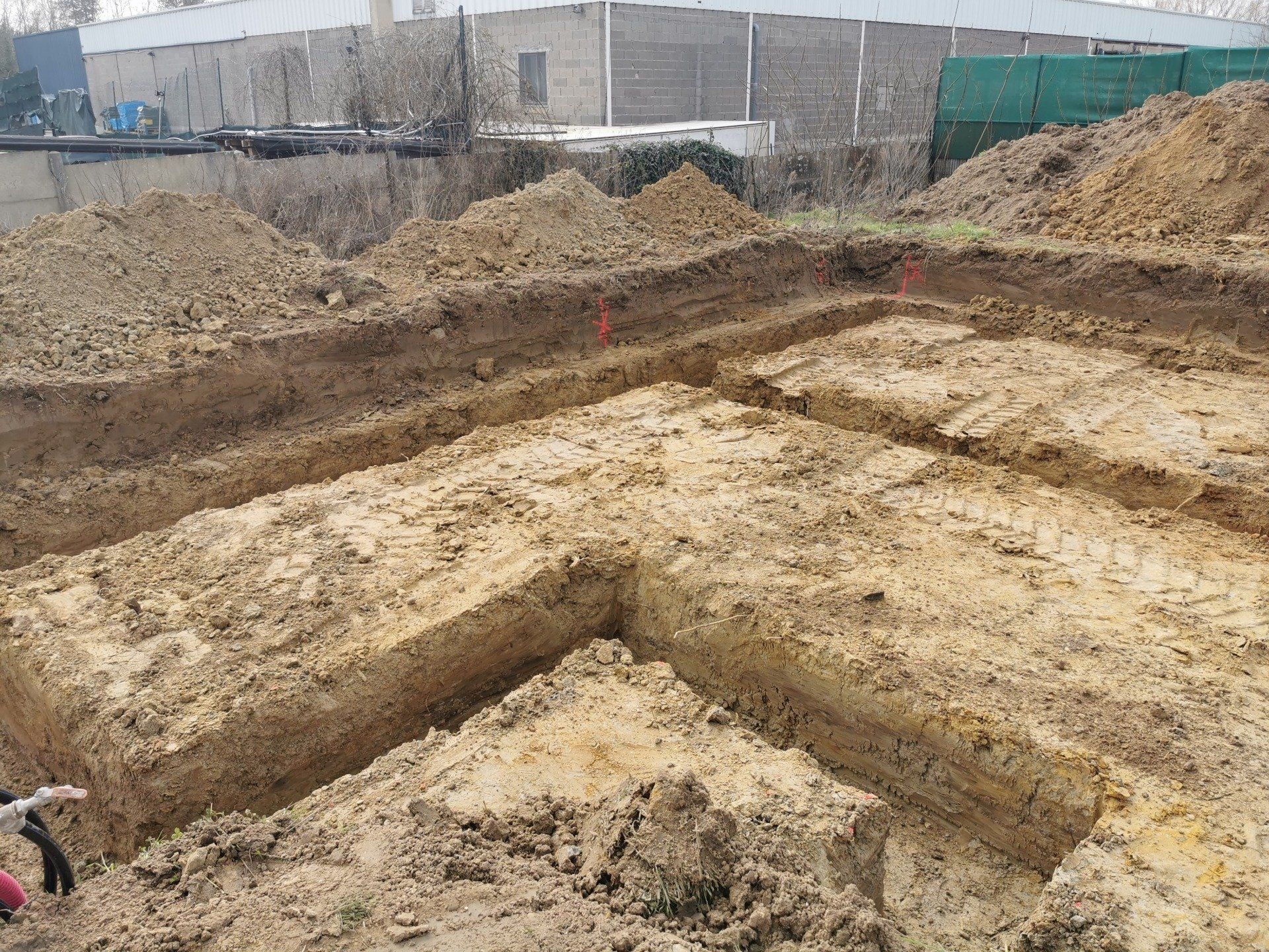 Travaux de terrassement en cours