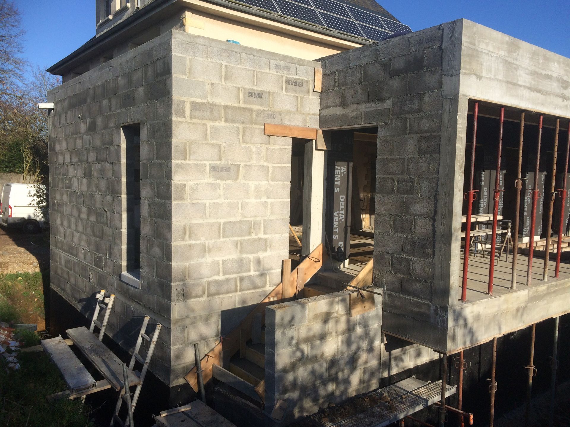 Extension de maison en parpaing