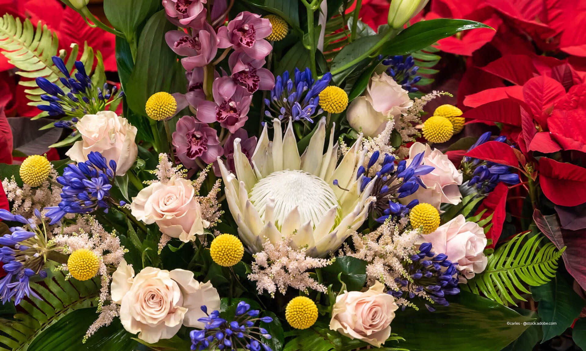 Florisitk mit bunten Blumen