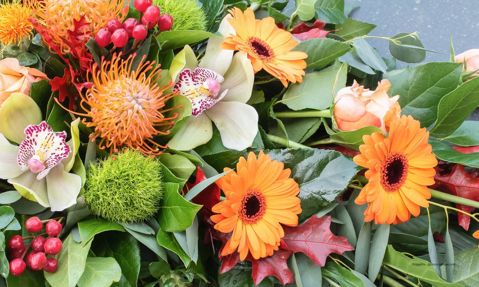 Florisitk mit bunten Blumen