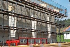 Arbeitsgerüst beim Hausbau