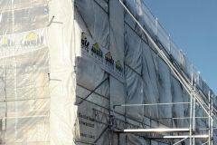 Arbeitsgerüst mit Dachfanggerüst