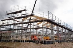 Gerüst beim Hausbau