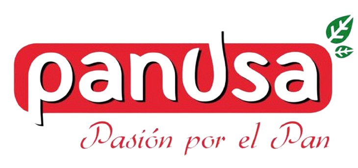 Un logotipo de panusa rojo y blanco sobre un fondo blanco