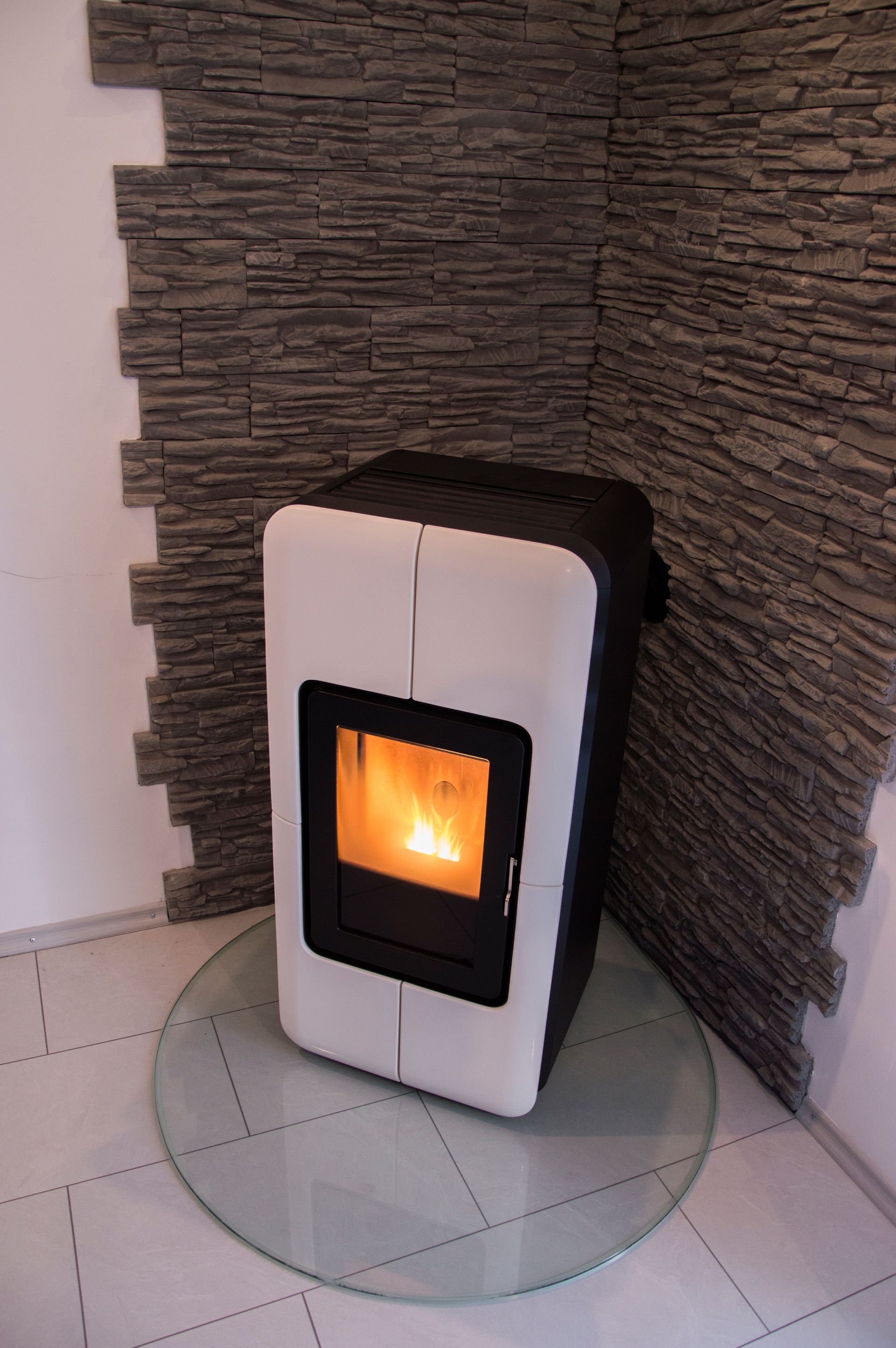 Un poêle à granulés