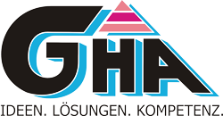 a logo for gha ideen lösungen kompetenz
