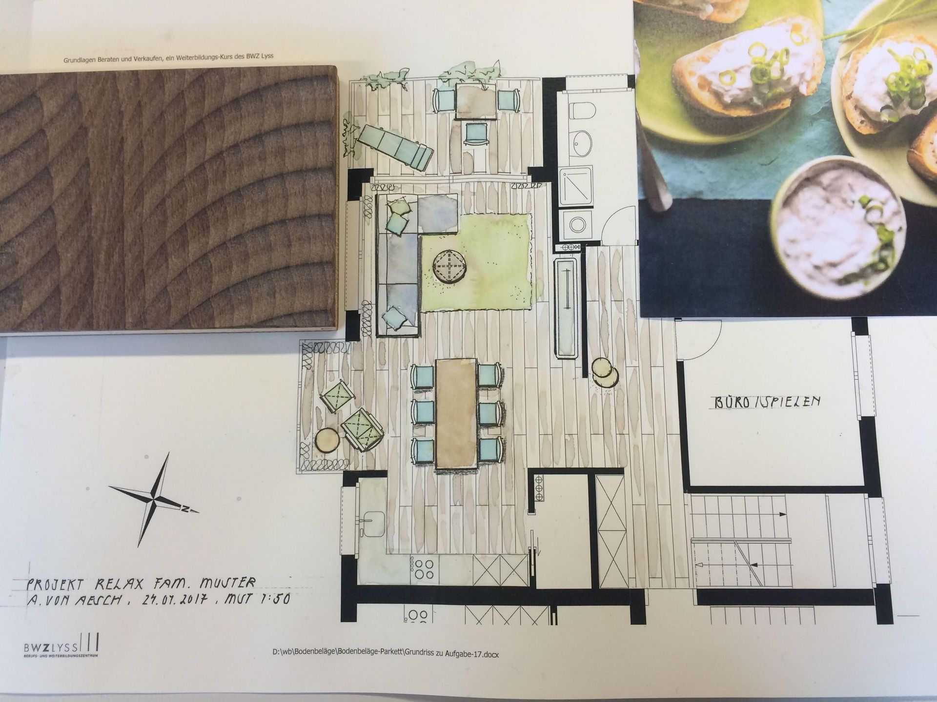 Projekt Umbau Wohnen/Küche mit Materialisierung - Andrea von Aesch