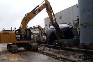 Demolição de estrutura