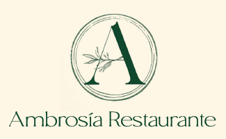 Logotipo para Ambrosía Restaurante que presenta una letra 