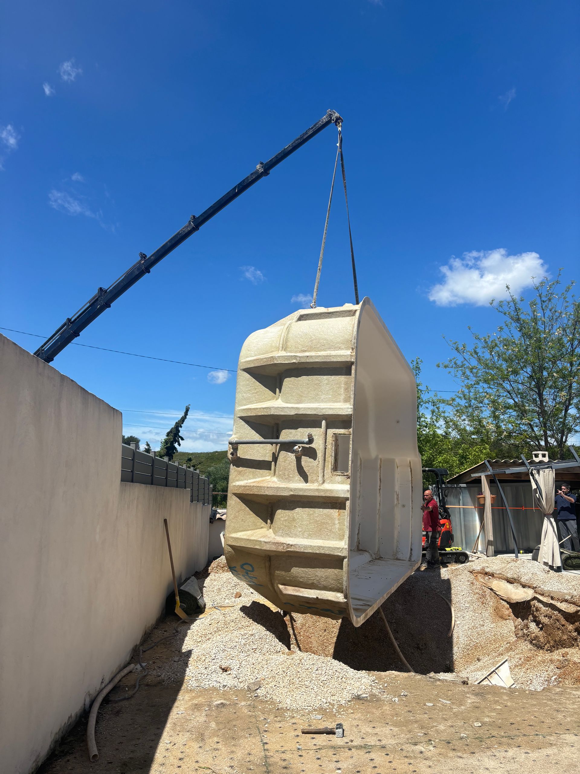 Transport coque de piscine