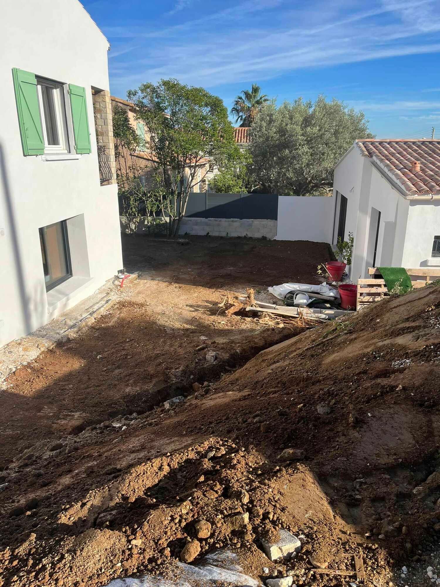 Terrassement d'un terrain