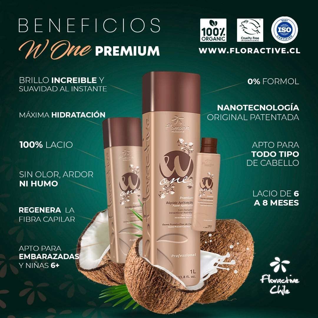 Anuncio de productos para el cabello Florange con botellas doradas y blancas sobre fondo verde oscuro, con cocos y salpicaduras de agua.