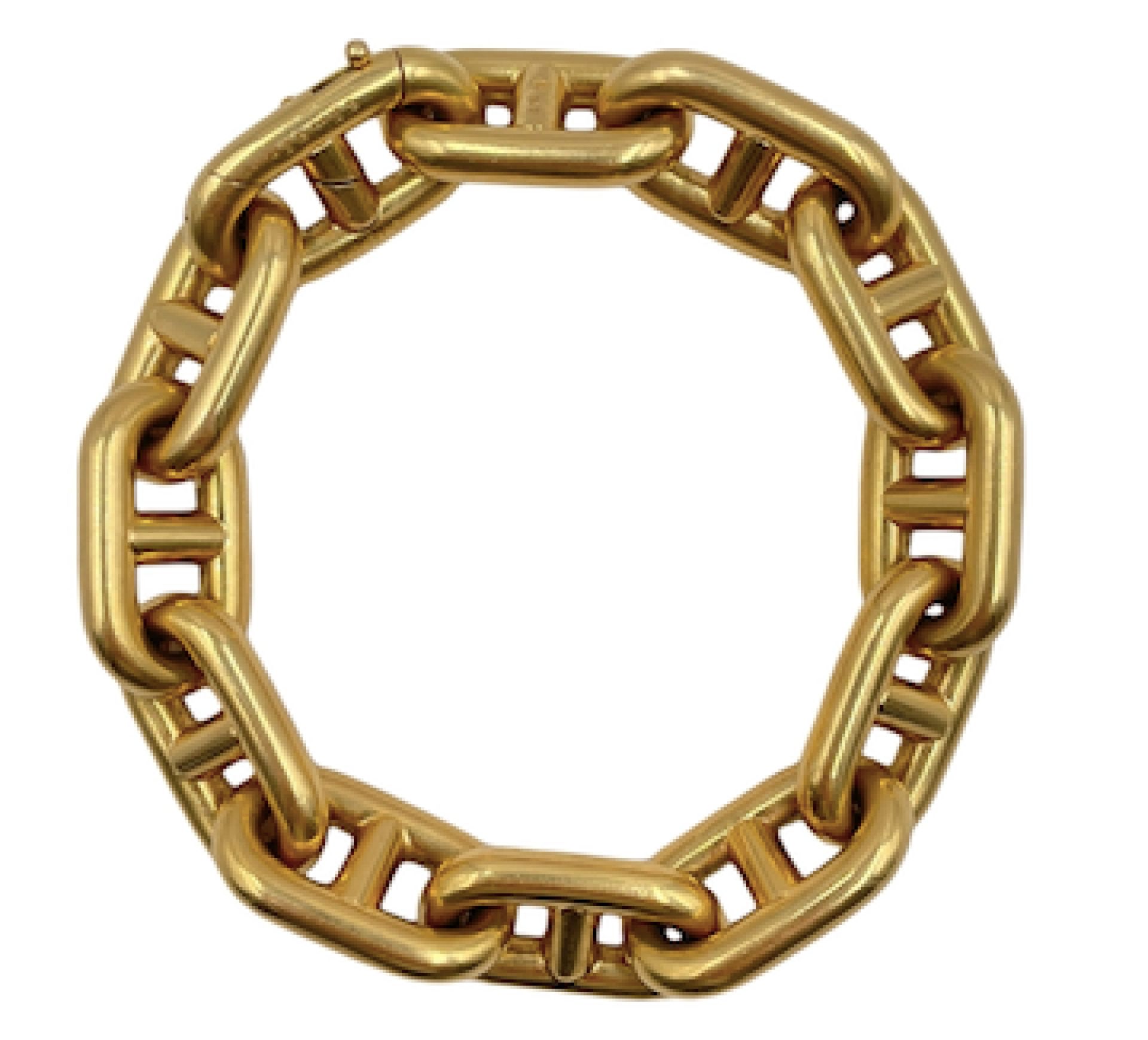 Bracelet chaîne d'ancre en or.