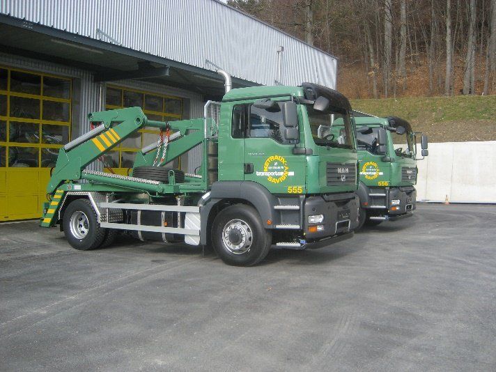 flotte de camions bennes
