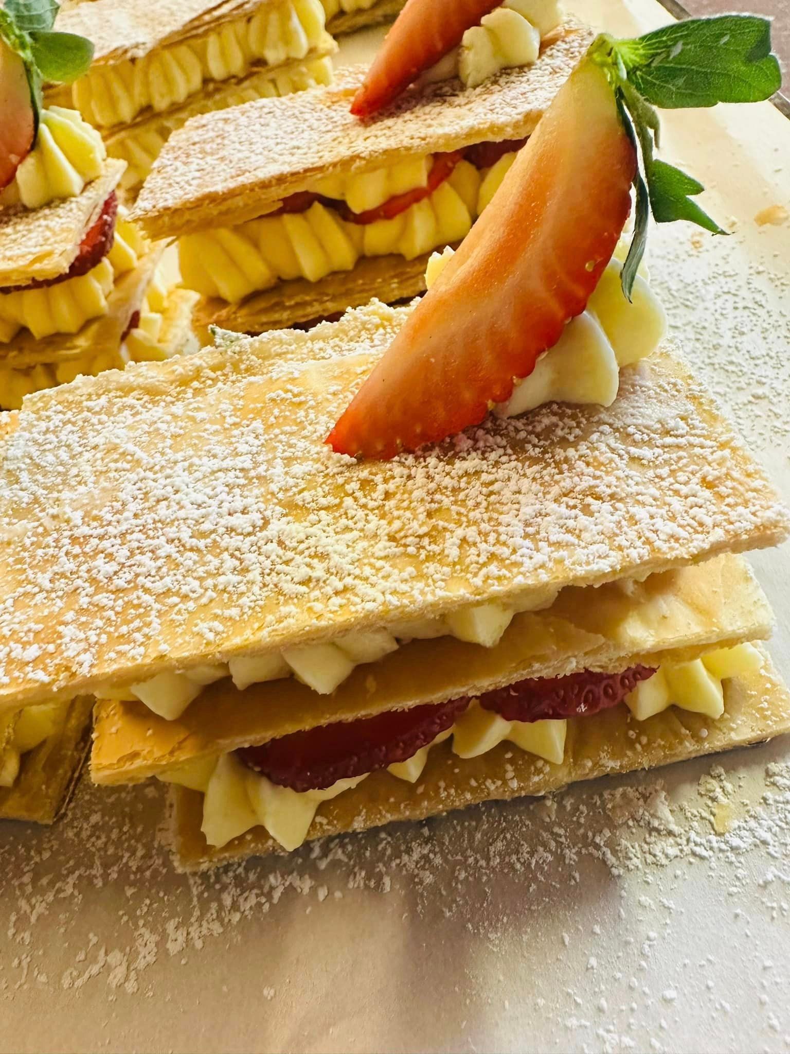 Pâtisserie avec fraise