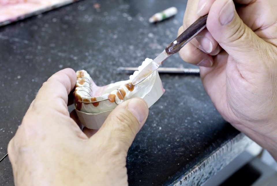 Arbeit am Gebissmodell