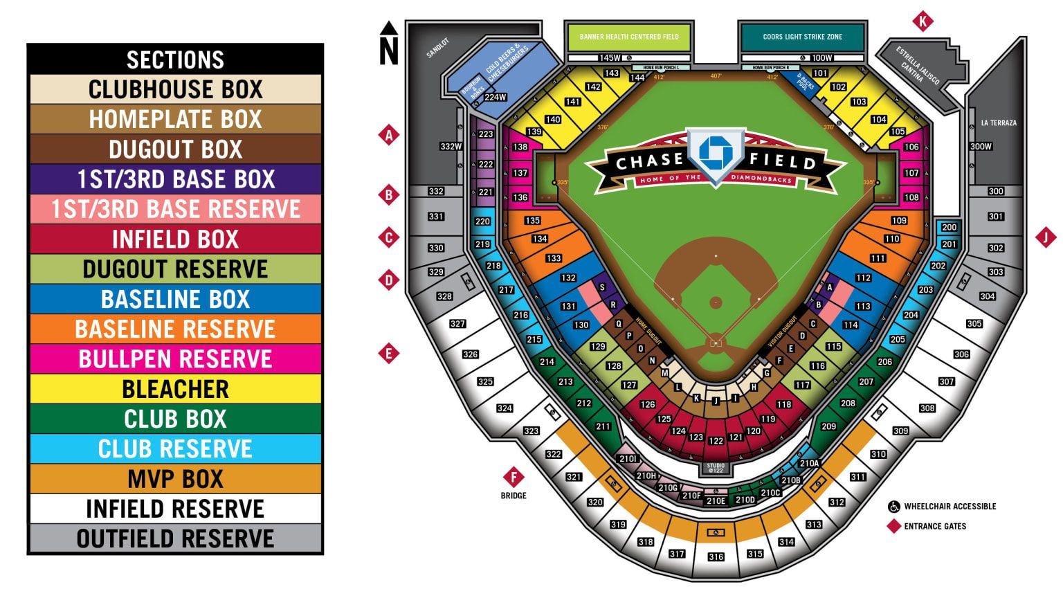 Arizona Diamondbacks | Stadium Seating Map