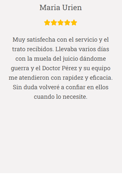 Una reseña de María Urien está escrita en español.