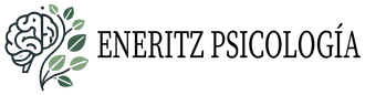 Logotipo: Cerebro con hojas, texto "Eneritz Psicología".