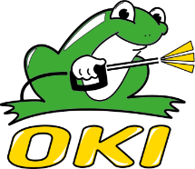 Logo de l'entreprise OKI, partenaire de la station de lavage