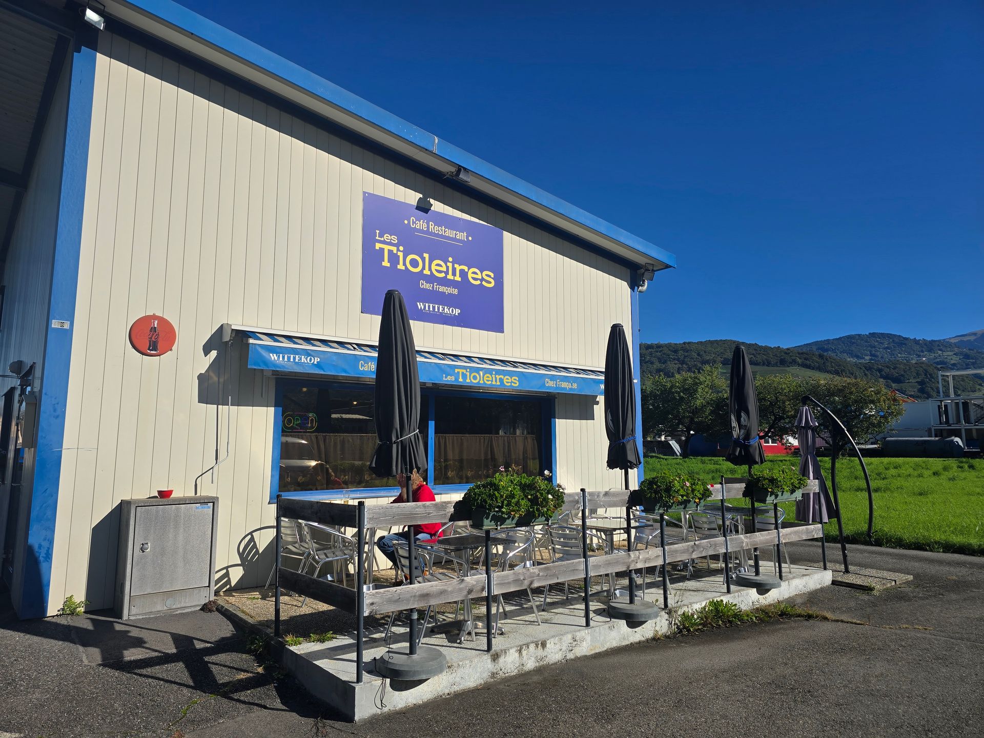 La terrasse du restaurant chez Françoise