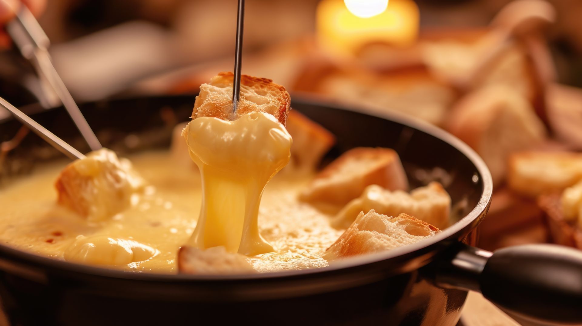 Une fondue moitié-moitié  à partager ? Venez Chez Françoise à Bex