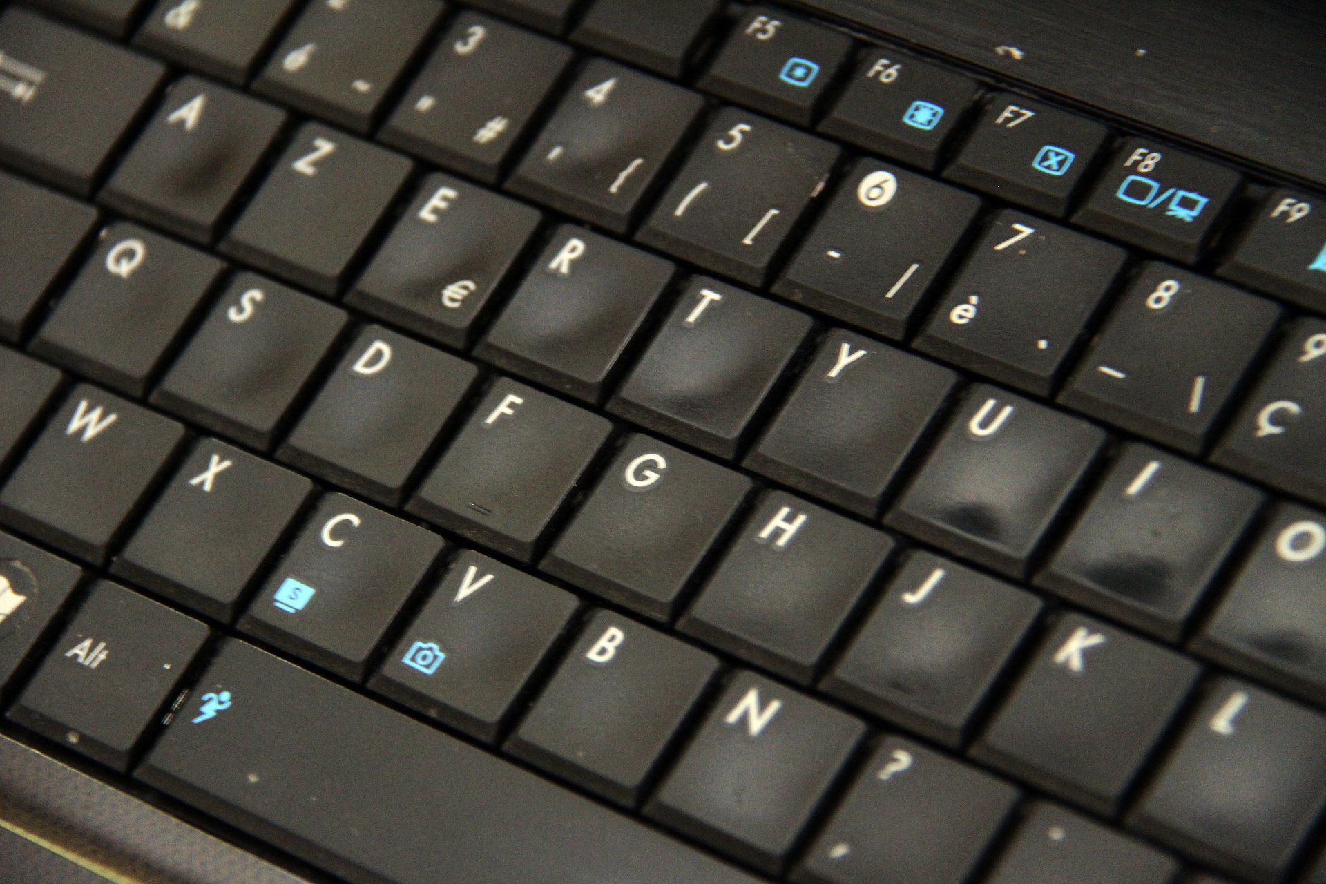 Vue sur un clavier